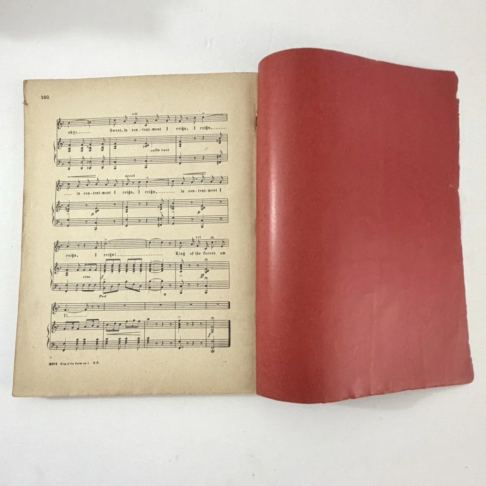 Antique 1892 Excelsior Baritone Bass Folio Sheet Music Book & Song Chicago IL